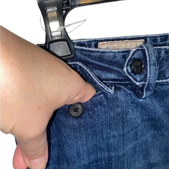 Vintage Polo Ralph Lauren Blue Wide Flare Jeans coastal cowgirl boho Western - Picture 6 of 9